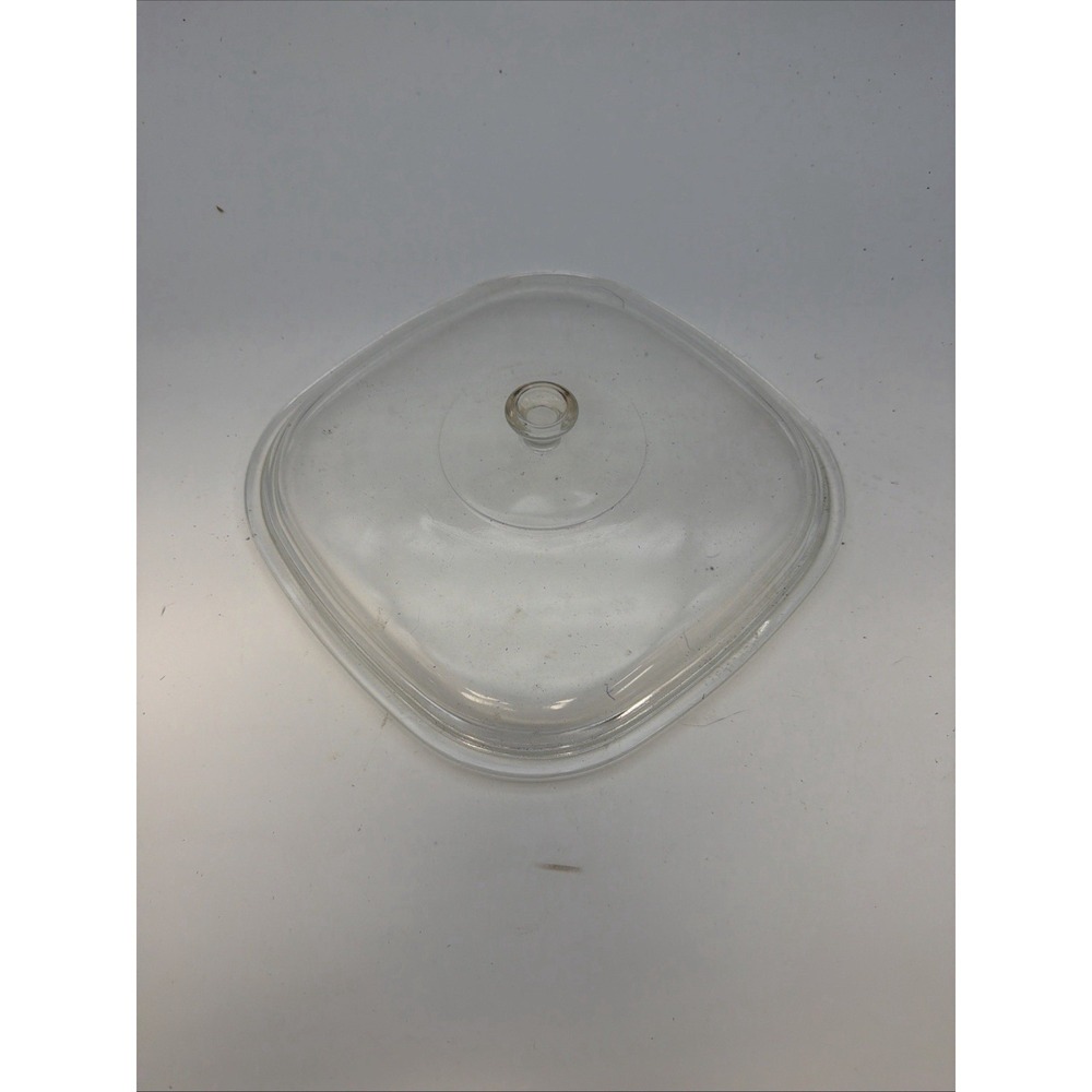 Vintage PYREX P-10-C-1 Glass Lid for 10" CorningWare Square Browning Skillet